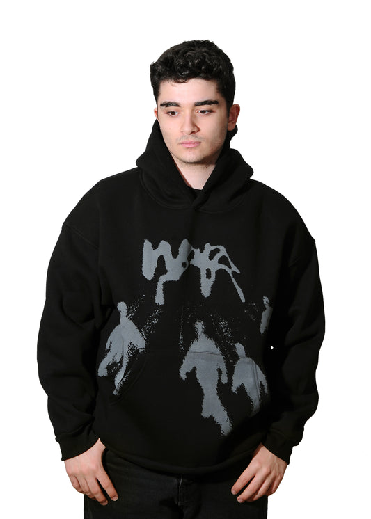 Oversize silüet baskılı sweatshirt